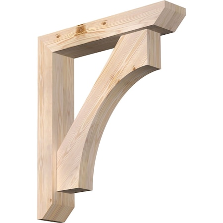 Ekena Millwork Westlake Slat Smooth Bracket w/ Offset Brace, Douglas Fir, 5 1/2"W x 28"D x 32"H BKT0604X28X32WTL06SDF